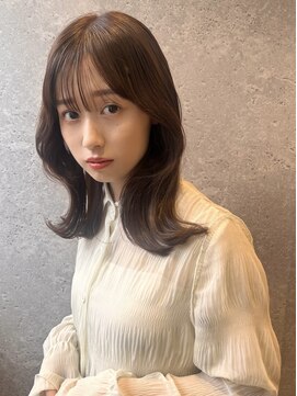 アース 三軒茶屋店(HAIR&MAKE EARTH) 三軒茶屋_レディース_セミロング_ブラウン_韓国巻き_コテ巻き_