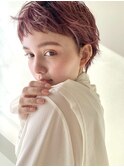 くびレイヤーエモージュ前髪ピンクベージュマチルダボブ♯19
