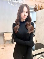 オズ 郡山桑野店(OZ)&nbsp;ベージュグレー黒髪レイヤーくびれヘア小顔10代20代30代40代