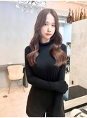 ベージュグレー黒髪レイヤーくびれヘア小顔10代20代30代40代