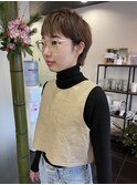 【ハクラ】ベリーショート ベージュカラー ベージュブラウン