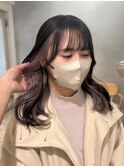 《kana》*ペールラベンダー*ショコラブラウン*インナーカラー*