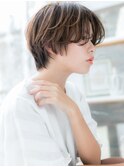 センターパートくせ毛風小顔マッシュショートc6越谷20代30代40代
