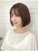 ショート 丸みボブ 再現性カット 透明感 アッシュ 30代40代