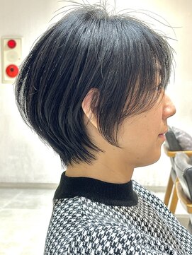 ビューイースト 亀戸 錦糸町(VIEW EAST) 【大人ショートボブ/前髪なし/クビレショート/白髪ぼかし】