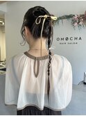 リボン編み下ろしアレンジ