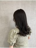 ナチュラルブラウン　ダークブラウン　ミックス巻き　韓国風巻き