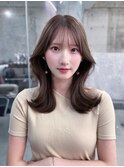 美髪韓国レイヤーイメチェン夏ハイライトカラーくびれヘア