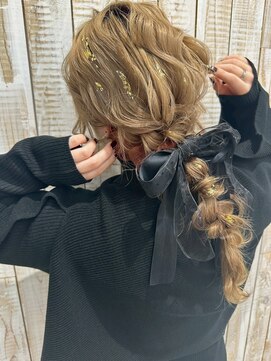 チャオ バイ ミチ(Chao by MICHI) 【ChaoMICHI yu-ka】編みおろし ヘアセット 20代 お呼ばれヘア