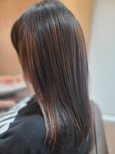 ミュウ(mieux)&nbsp;ネイビーブラウン×ハイライト