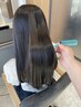 【湿気対策♪】髪質改善ストレート+カラー+シルクトリ-トメント￥22000