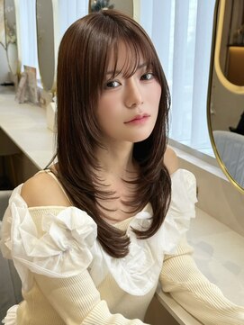 ロンドシエル 横浜(Lond ciel) オリーブグレー/レイヤーカット/黒髪/マロンベージュ/横浜