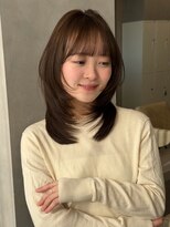 オムニス 表参道(Omnis) 似合わせミディアムレイヤーカット韓国ハッシュカット髪質改善