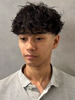ソウル 福山駅前店(SOUL.)&nbsp;メンズパーマ ツーブロック 刈り上げ スパイラルパーマ 20代