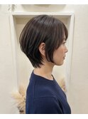 大人可愛いひし形ショートボブ