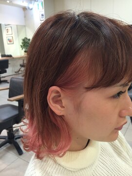 ペネロープ(Penelope) インナーカラー　シークレットカラー　パステルピンク　YACHI