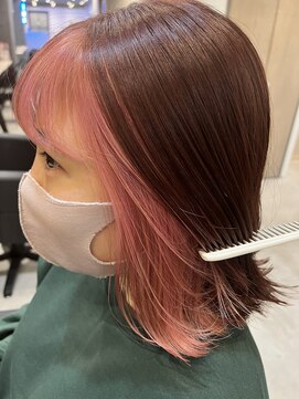 ネオンヘアー(neon hair) ☆インナーカラー☆桜ピンク☆ブリーチ2回目安☆