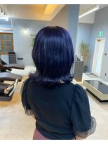 オズ 郡山桑野店(OZ)&nbsp;ミニウルフチェリーブラウンホワイトグレージュフェザーパーマ