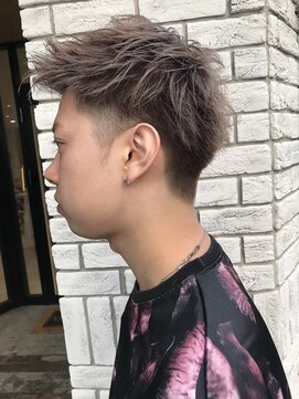 クレスト 草津店(CREST) マッシュツーブロックメンズパーママッシュウルフメンズカット