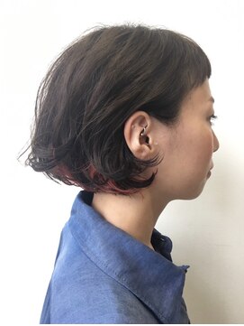 バディヘア ルーツ(BUDDY HAIR ROOTS) インナーカラー ナチュラルブラック×レッド