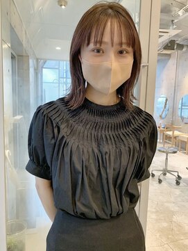 ローウェ 愛知豊橋(Louwe) 髪質改善トリートメント透明感ベージュカラーボブヘアセット豊橋