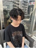 波巻きセンターパート 福岡メンズパーマ