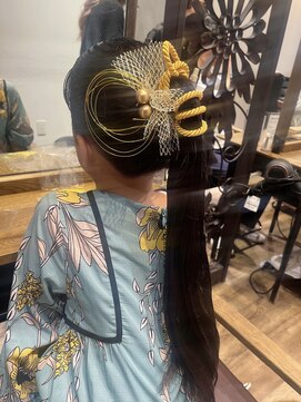 ヘアリゾート粋 新宿三丁目本店 水引紐セット/和装ポニーテール/七五三/成人式ヘアセット