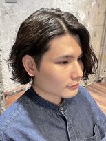 メンズココ 清澄白河店(MENS COCO)&nbsp;センターパートツイストスパイラルパーマ刈り上げメンズパーマ