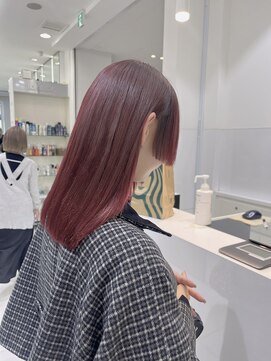 トニーアンドガイ 青山店(TONI & GUY) ピンクカラーミディアムストレートニュアンスカラー