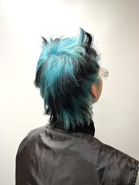 カー(KAH) ツノカット　メンズ　ハイトーン　デザインカラー