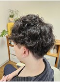 ツーブロック×スパイラルパーマ
