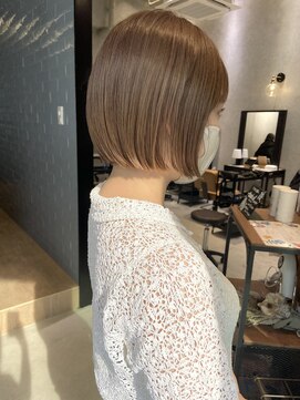 グロー 大宮(GLROW) 前髪顔まわりボブレイヤーボブ顔まわり縮毛矯正haruhi