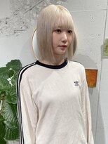 クリアーオブヘアー 栄南店(CLEAR of hair) ホワイトハイトーンボブ/osumi