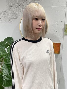 クリアーオブヘアー 栄南店(CLEAR of hair) ホワイトハイトーンボブ/osumi
