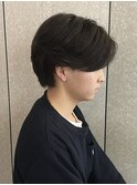 メンズナチュラルセンターパートニュアンスパーマスパイラル