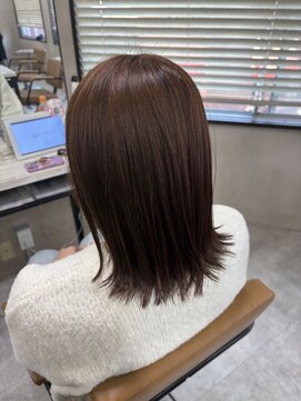 アジールヘア 東上野店(agir hair) 大人可愛いブリーチなし暖色カラーオレンジベージュ【上野】