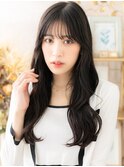 黒髪アースカラー韓国風巻きレイヤーロングc6上尾20代30代40代