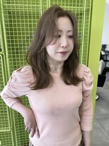 アース コアフュールボーテ 諏訪店(EARTH coiffure beaute)&nbsp;ミルクベージュ_ダブルカラー_ケアブリーチ_くびれ_レイヤー