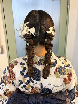コレット ヘアー 大通(Colette hair) 変形ツイン/ヘアセット/ヘアアレンジ/浴衣ヘア