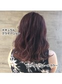 ラベンダーピンク★簡単スタイリング!ナチュラルウェービー