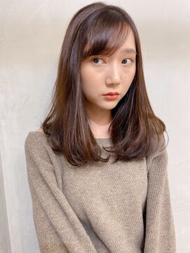 ヌイ 横浜(nui) シフォンミディ_ブランジュダブルバングネイビーカラー