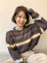 カルム(calmost) ナチュラルボブ×ブラウンベージュ