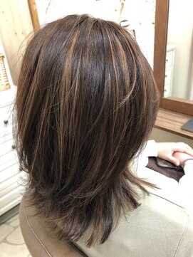 ルームガーデン 小田急相模原(RoomGarden) 【白髪染め】+ハイライト【小田急相模原美容院】