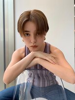 ラル 立川(lar)&nbsp;ハンサムショートウザバング_カーキグレージュマッシュショート