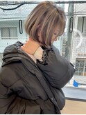 縦グラデーション バレイヤージュ アンブレラカラー ボブ t36