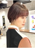 30代40代大人女性/前髪ありショートボブ/ショートヘア/髪質改善