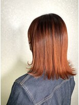 美容室 ハルミ ヘア リゾート 川口店(Harumi Hair Resort) オレンジカラー/ハイトーン/外ハネスタイル