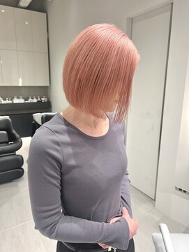 ソル 栄矢場町(SOL) オレンジベージュ/オレンジカラー/ボブ/名古屋ブリーチ