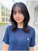 人気の顔周りレイヤー くびれミディアム/原宿/表参道