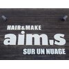 ヘアメイク エイムズ シュアーニューエイジ(HAIR&MAKE aim.s SUR UN NUAGE)のお店ロゴ